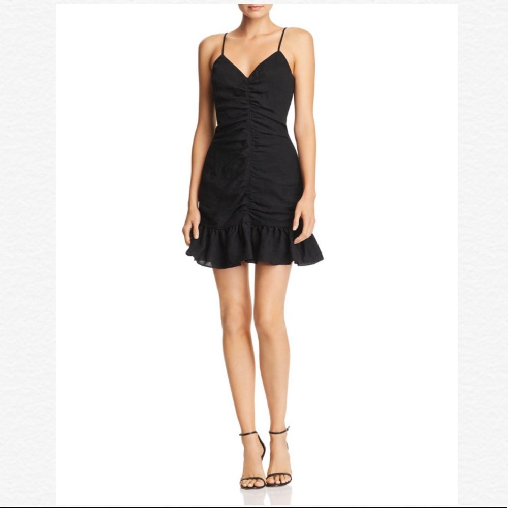 THE EAST ORDER CELINE RUCHED RUFFLED MINI DRESS. NWOT